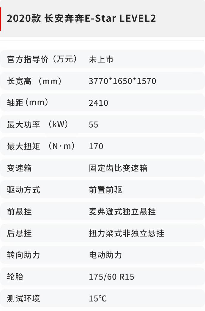 长安奔奔estar参数图片