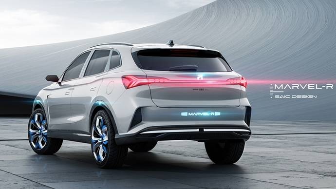 采用全新品牌logor荣威marvelr正式亮相