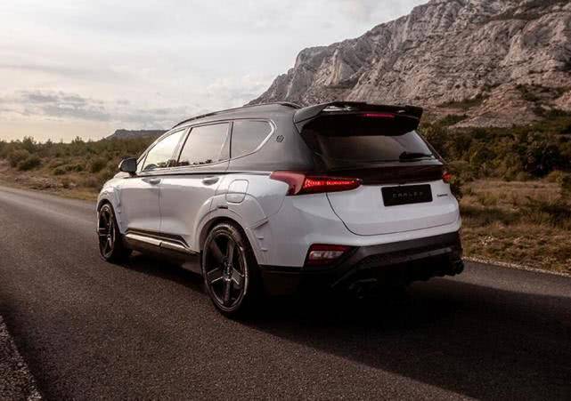 carlex改装现代胜达双拼色车身不输迈巴赫gls的气场