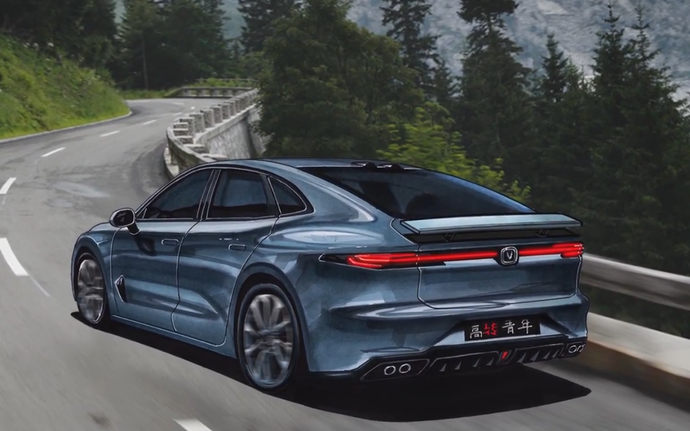 长安uni系轿车曝光,定位高性能,自带可升降尾翼