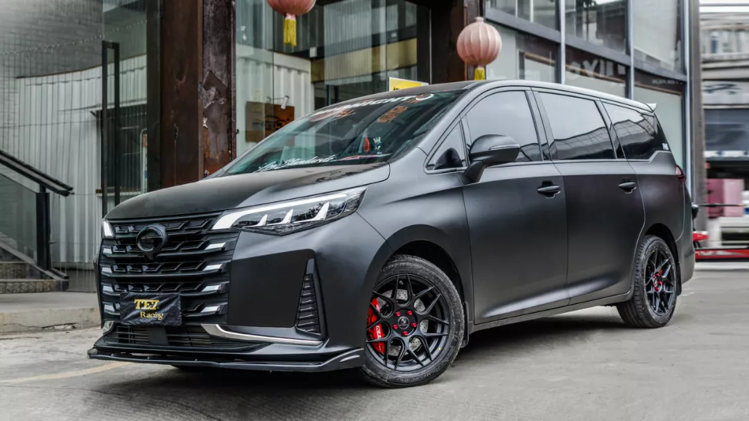 改装案例广汽传祺m6改装teiracingp40ns刹车卡钳套件后加大碟