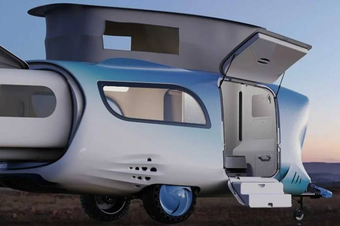 太美了中国设计师首创鲸鱼房车仿生造型初见未来房车科技