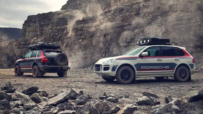 保时捷推出第一代卡宴订制车身拉花