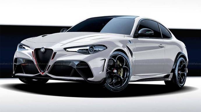 阿尔法罗密欧giulia gta coupe,渲染图预示双门计划,对手锁定宝马m4