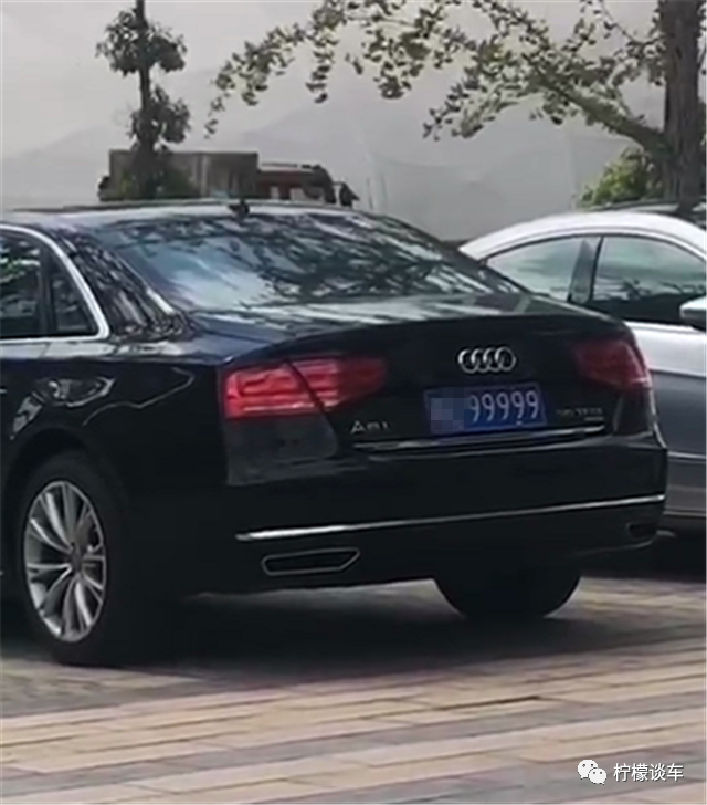 牌比车拉风奥迪a8l挂99999牌牌值7位数车主不简单