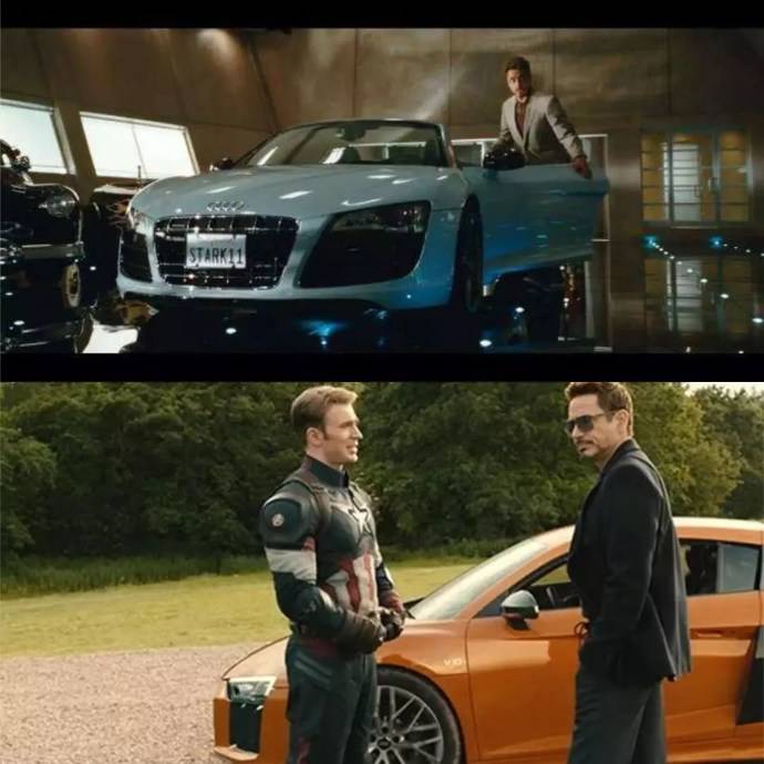 可能钢铁侠的科技与奥迪主打科技理念一样,也有可能是奥迪r8与钢铁侠