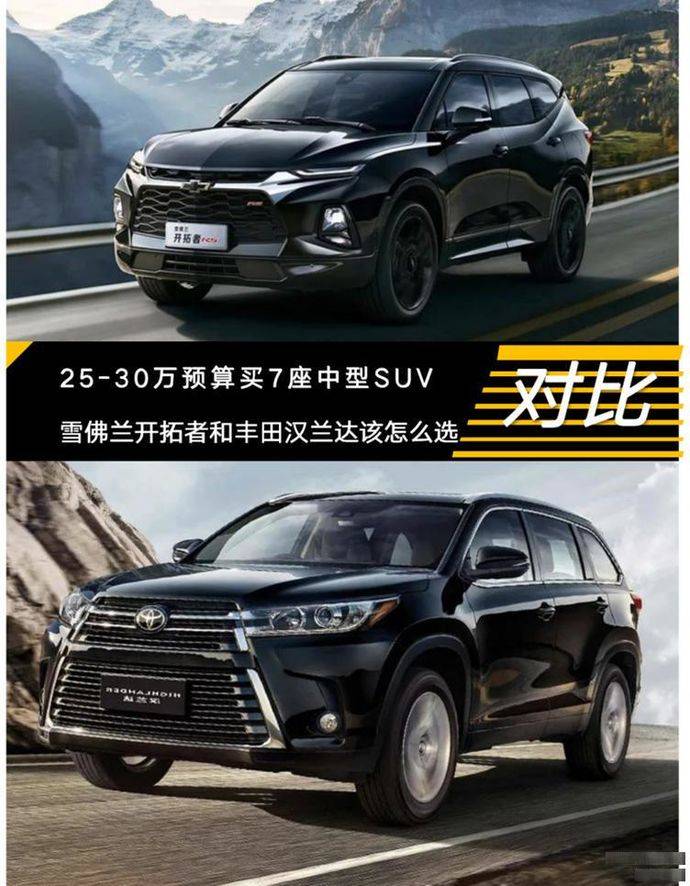 25 30万预算买7座中型suv 开拓者和汉兰达怎么选 有车以后