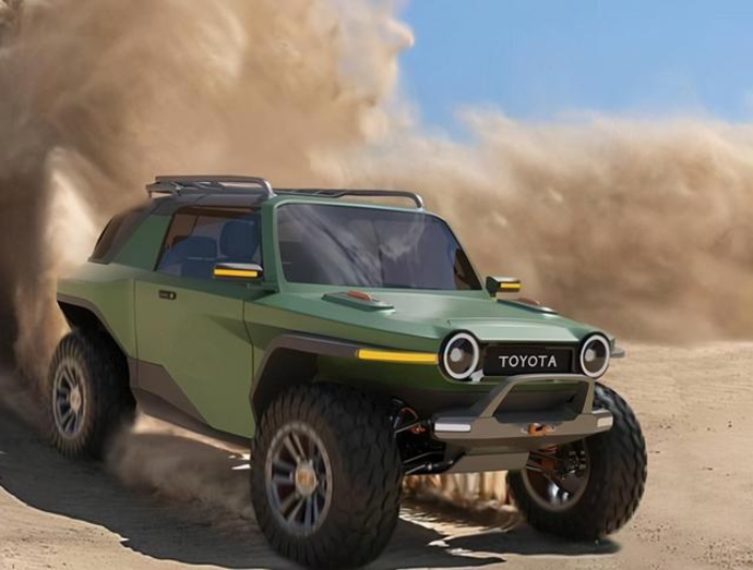 丰田电动fj概念图曝光,硬中带萌_有车以后