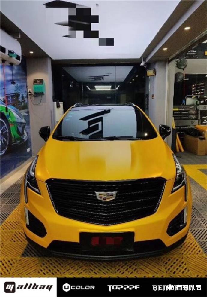 改色电光黄凯迪拉克xt5领略低调的优雅与奢华