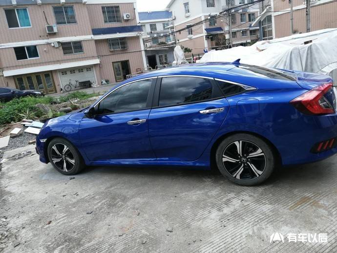 玩车先锋十代思域炫动蓝喷漆记